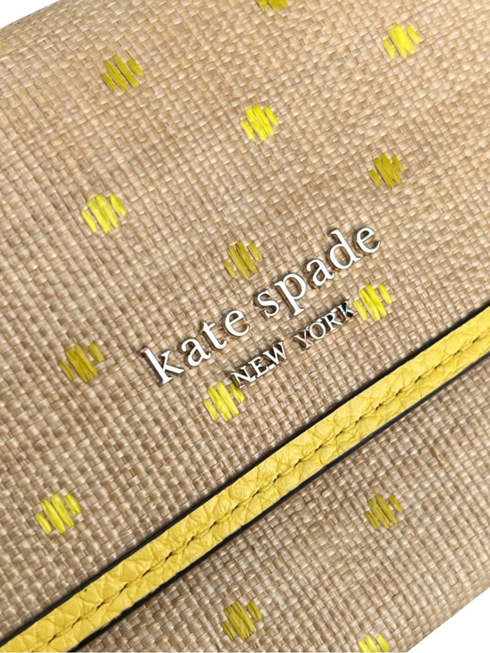 Kate Spade Raffia Roulette Top-Handle Wallet Clutch - Picture 3 of 14